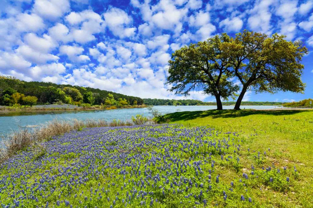 Beautiful view in Texas Hill Country along Bandera Pass-one of the best scenic drives in Texas