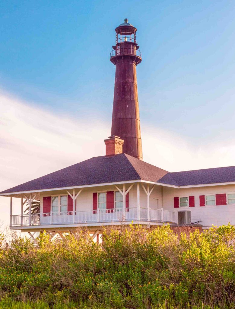 Bolivar Point Lighthouse in Galveston, Texas
