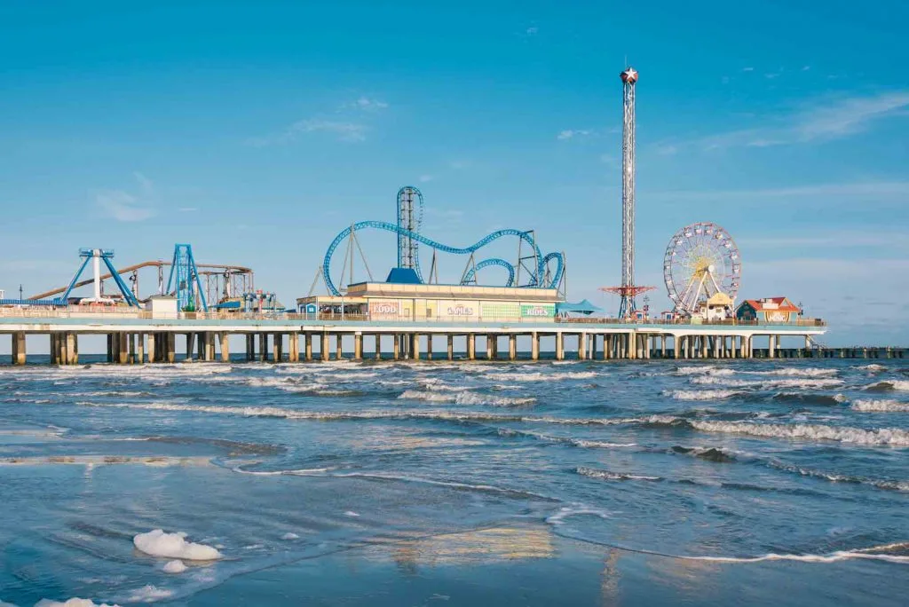 Historic Pleasure Pier, in Galveston, Texas