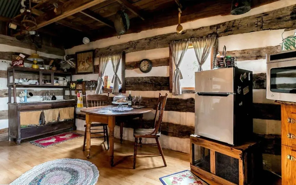 This historic cabin is one of the Most Romantic Cabins in Fredericksburg