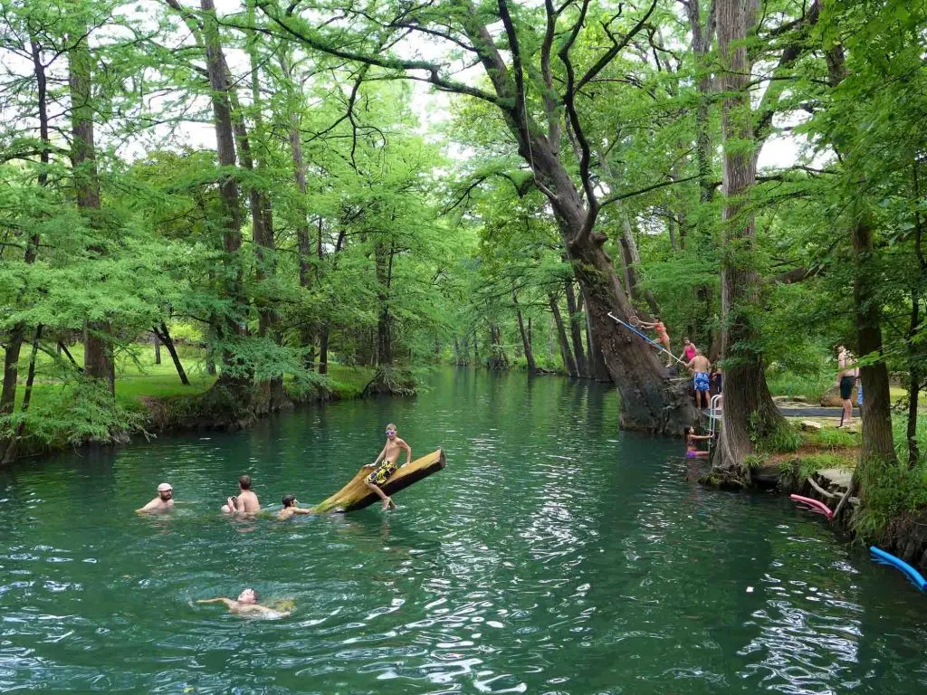 Cooling of at Blue Hole Regional Park is one of the fun things to do in Wimberley, TX