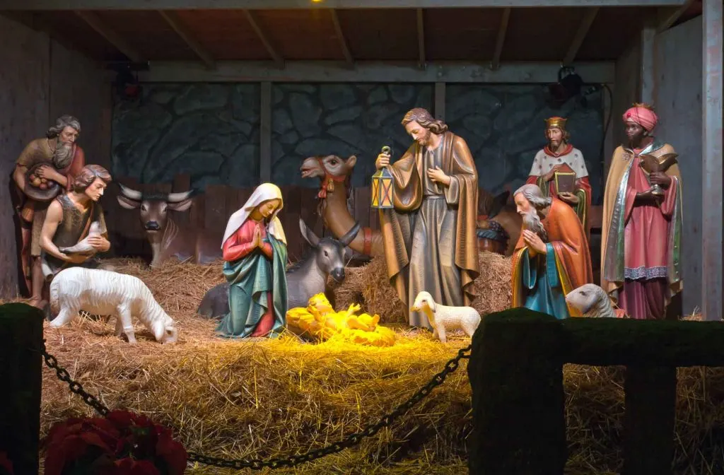 The Nativity Scene Display during Christmas