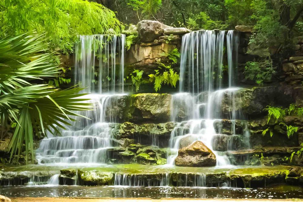 Waterfall in Zilker Botanical Park, Austin, Texas