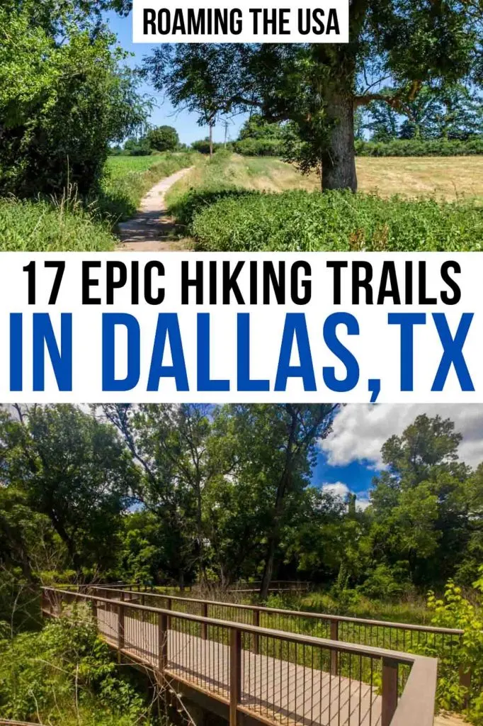 Hiking in Dallas Pinterest Graphic