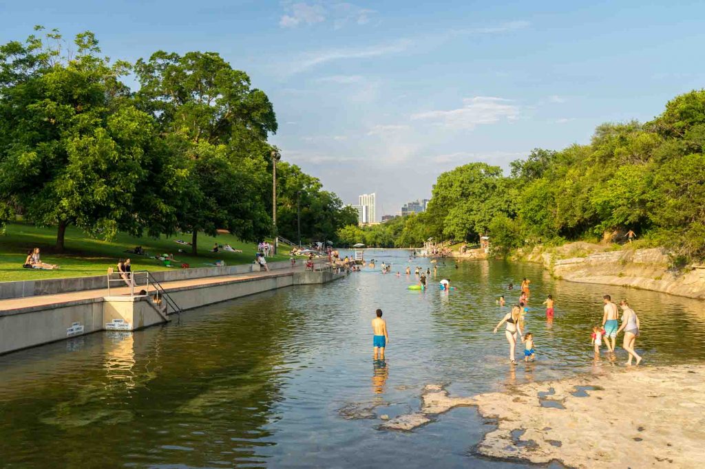 Barton Springs Pool is one of the best beaches in Austin