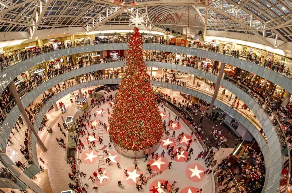 Decking the Malls with Boughs of Holly at the Galleria Dallas is one of the things to do at Christmas in Dallas