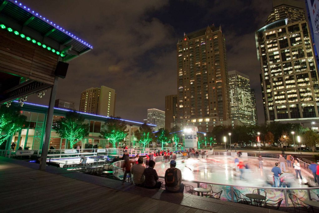 Ice rink at Discovery Green