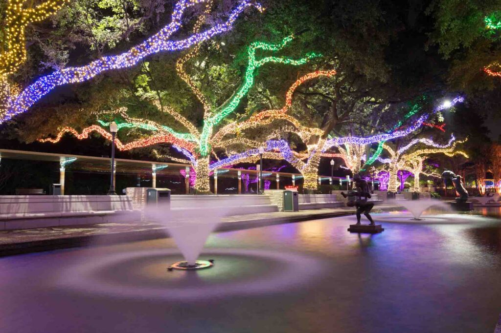 Christmas in Houston zoo light decoration
