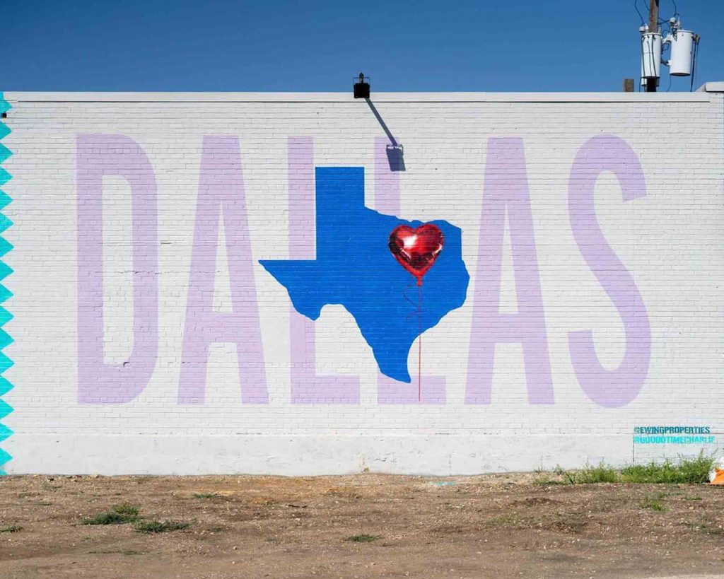 The I Love Dallas mural is one of the must-see Dallas murals