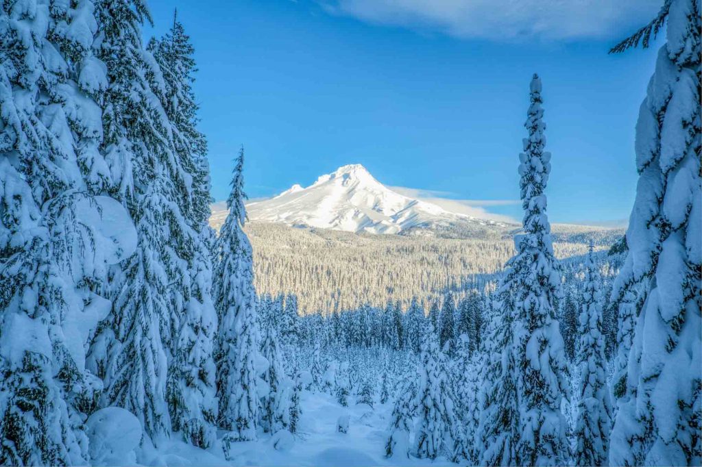 Mount Hood, Oregon is one the best winter vacations in the US