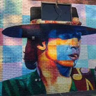 Stevie Ray Ellum mural is one of the cool Dallas Murals to see