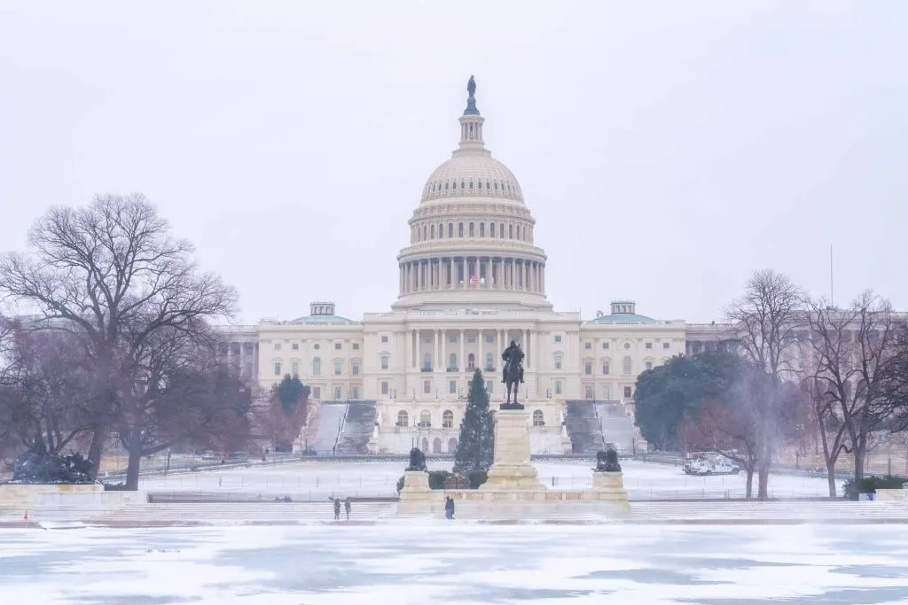 华盛顿特区是美国最好的冬季旅游胜地之一
