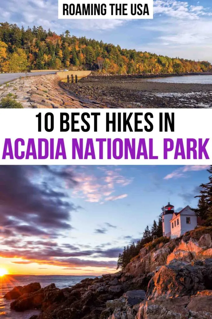 Best Hikes in Acadia National Park Pinterest Graphic