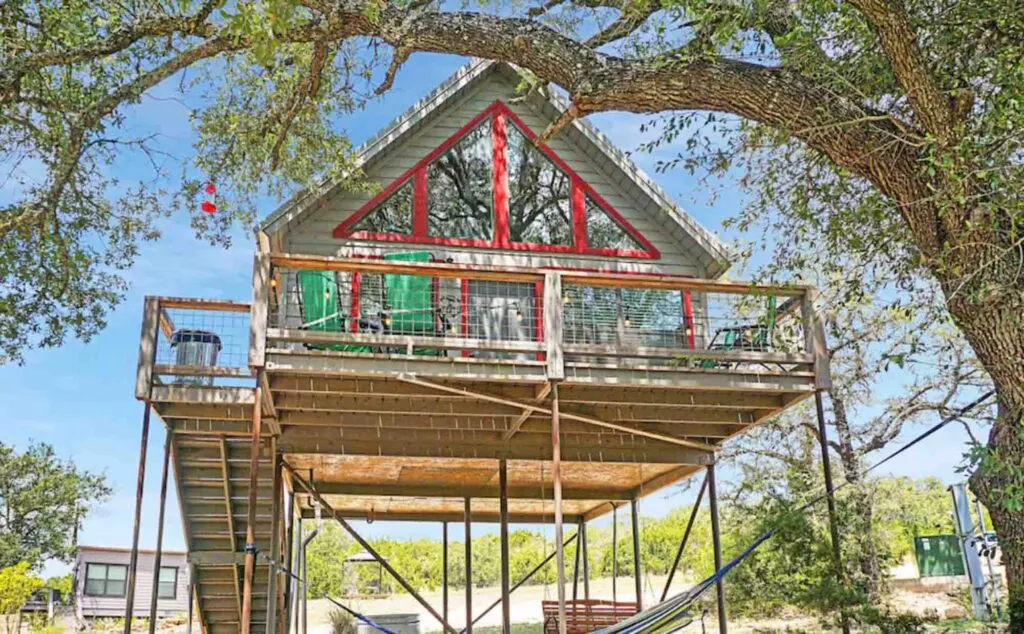 Finch Treehouse in Dripping Springs is one of the extraordinary treehouse rentals in Texas
