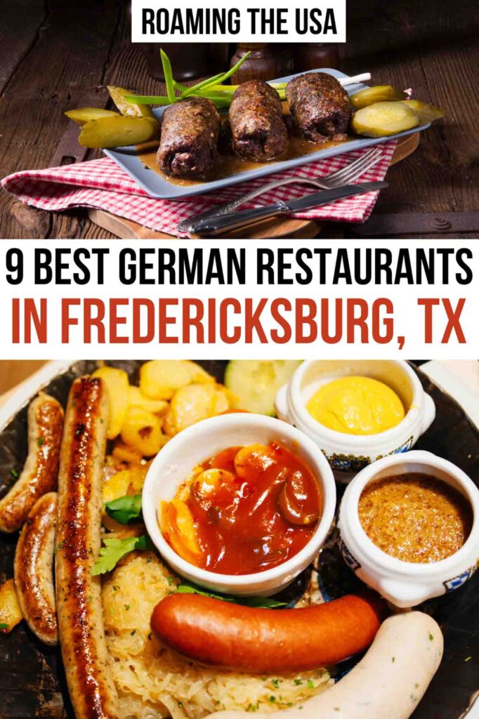 Best German Restaurants in Fredericksburg, TX, Pinterest Graphic