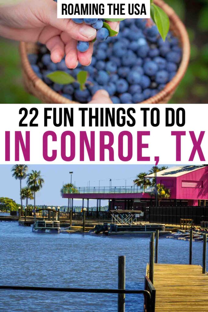 Fun Things to Do in Conroe, TX, Pinterest Graphic