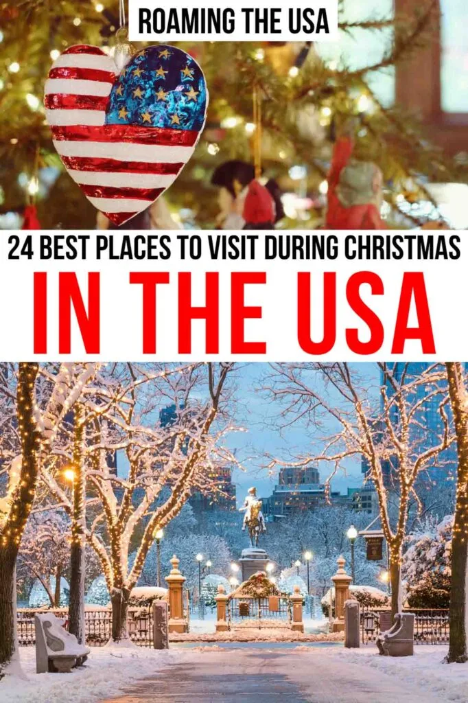 Best Places to Visit During Christmas in the USA, Pinterest Graphic