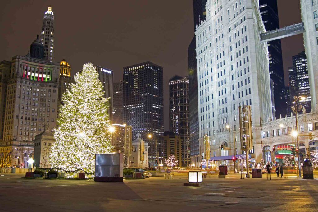Chicago is one of the places to visit in the USA during Christmas