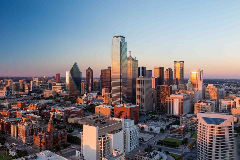 Dallas is one of the romantic getaways in Texas