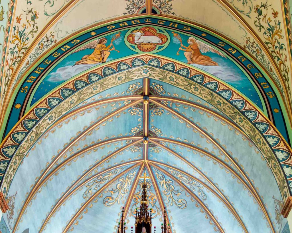 St. Mary’s Church in High Hill is one of the best painted Churches of Texas