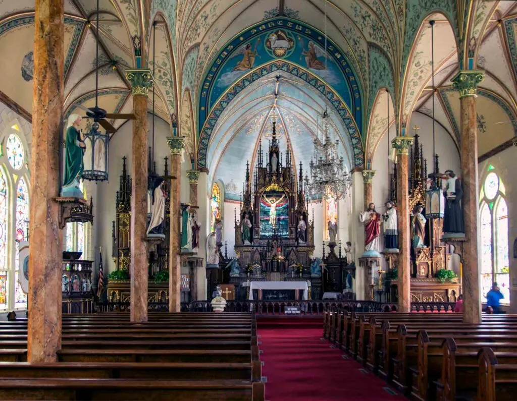 St. Mary’s Church in High Hill is one of the best painted Churches of Texas