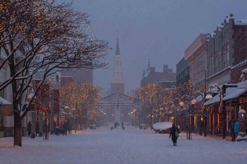 Burlington is one of the places to visit in the USA in december