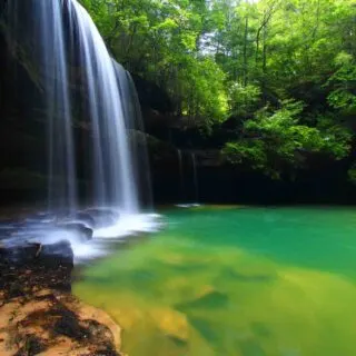 Upper Caney Creek Falls, Alabama is one of the best places to visit in the South, USA