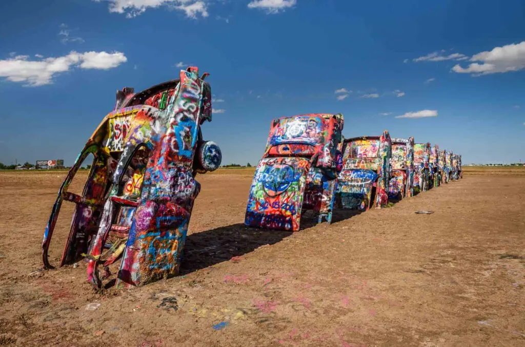 Cadillac Ranch is one of the unique places to visit in Texas