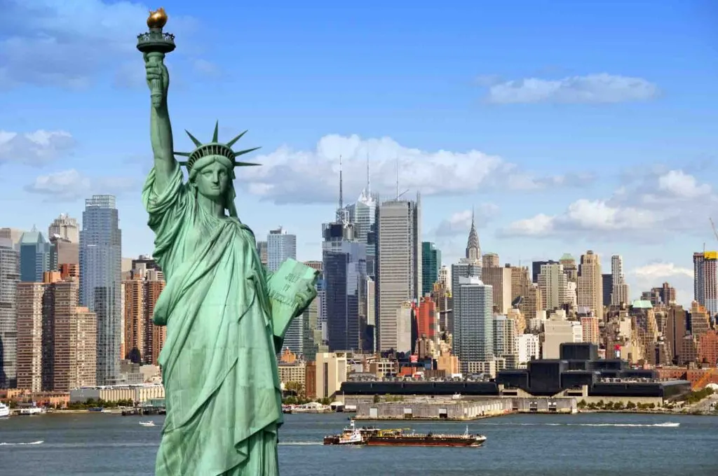The Statue of Liberty is one of the popular American landmarks and a famous symbol of USA