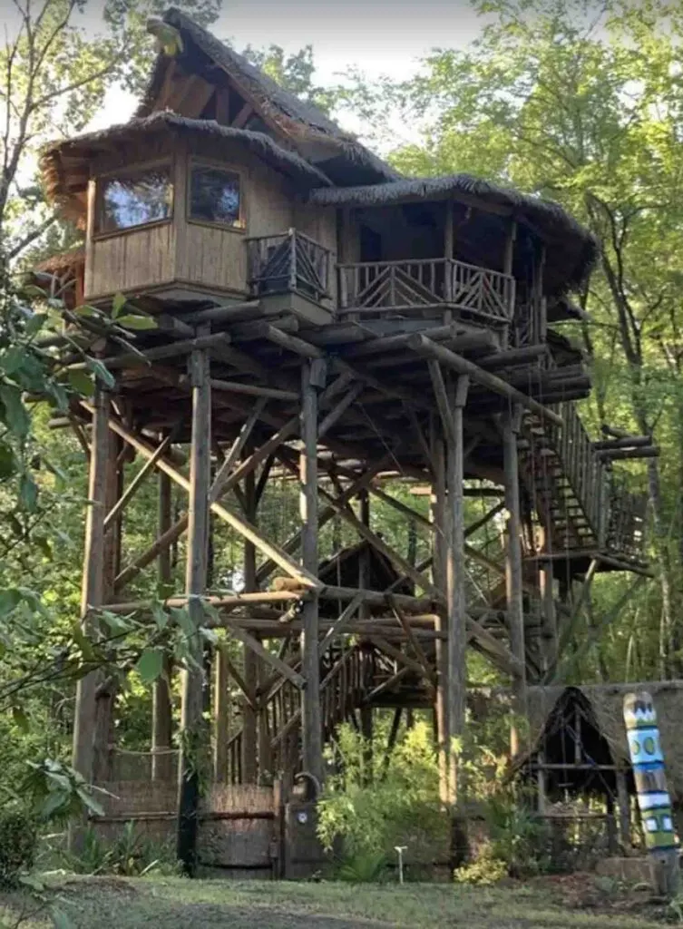 The Toucan Treehouse is one of the most unique cabins in Arkansas