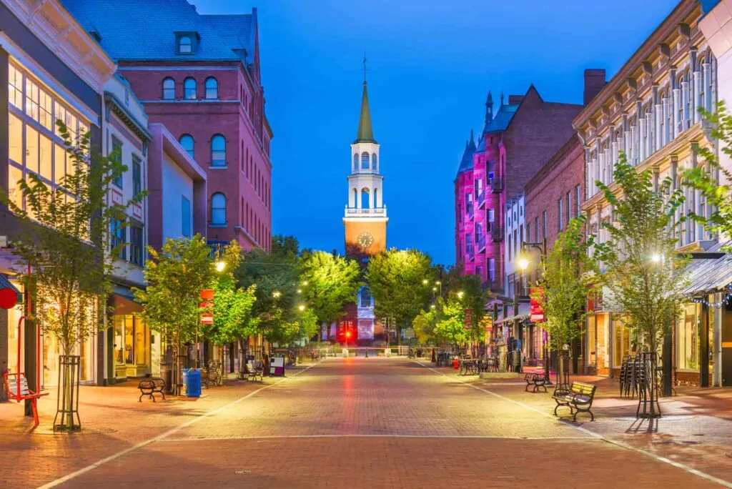 Burlington is one of the best places to visit in Vermont and the most beautiful cities in the USA