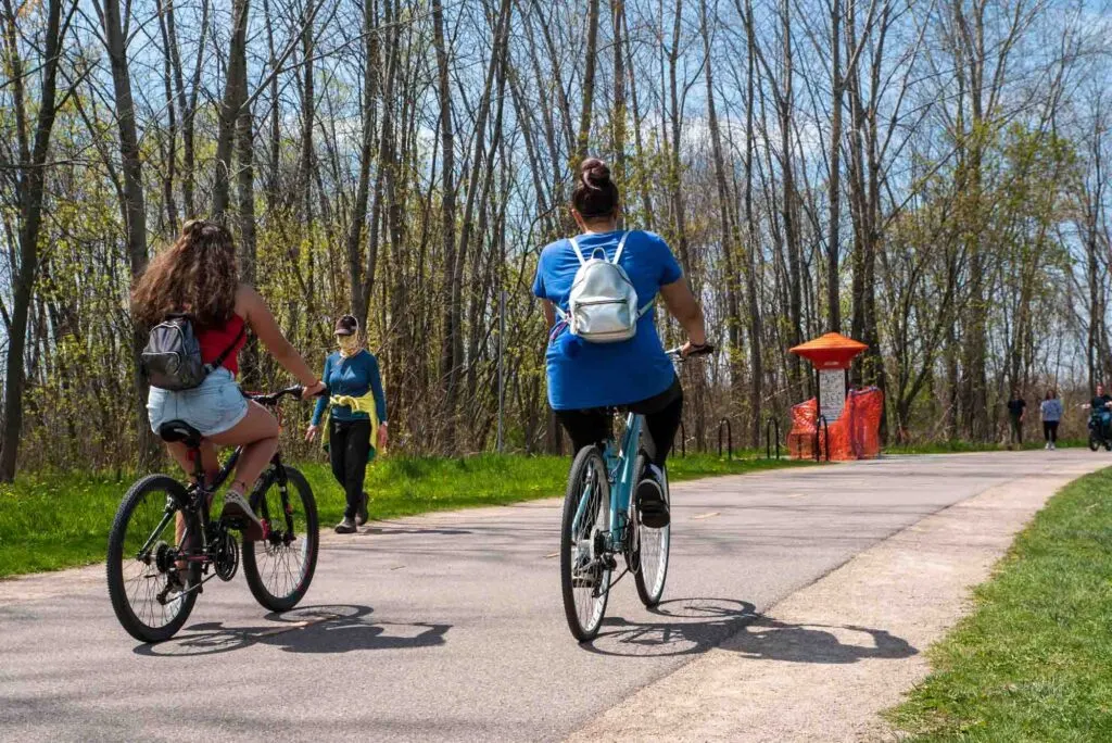 Biking along the Burlington bike path is one of the best things to do in Burlington, Vermont