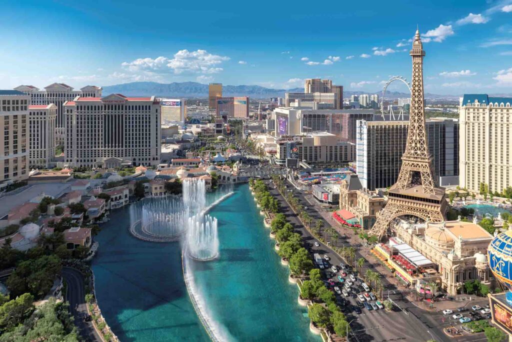 Las Vegas, Nevada is one of warm winter vacations in the US
