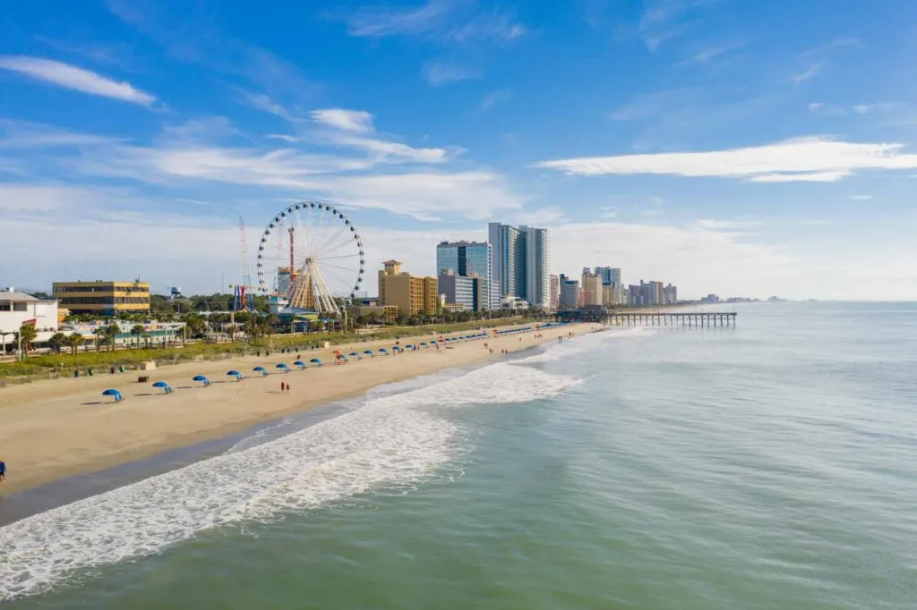 Myrtle Beach, South Carolina is one of the fun beaches in the USA to go to for an outing