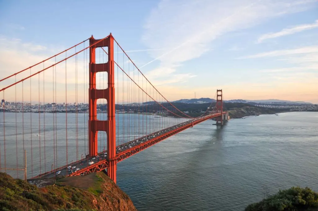 Crossing the Golden Gate Bridge is one of the best things to do in California