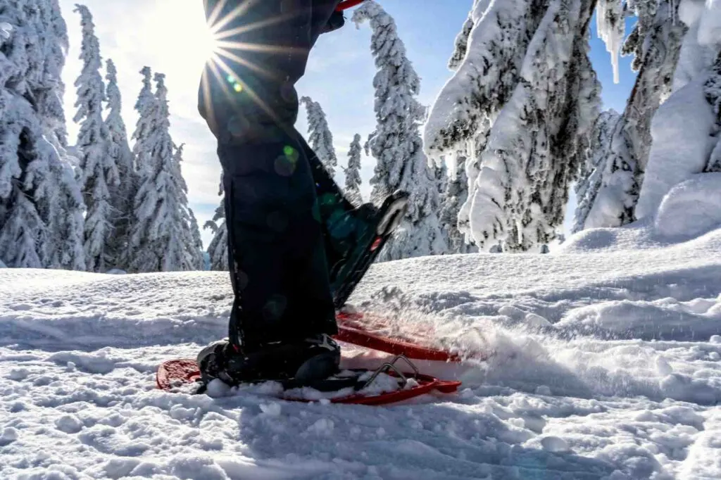 Going on a snowshoeing adventure is one of the best things to do in winter in Maine