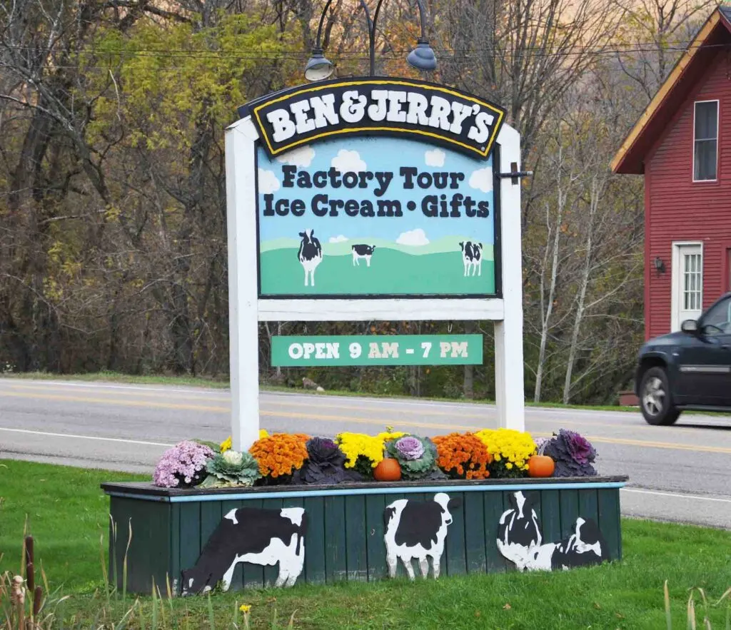 Eating Ice Cream at Ben & Jerry’s is one of the fun things to do in summer in Vermont