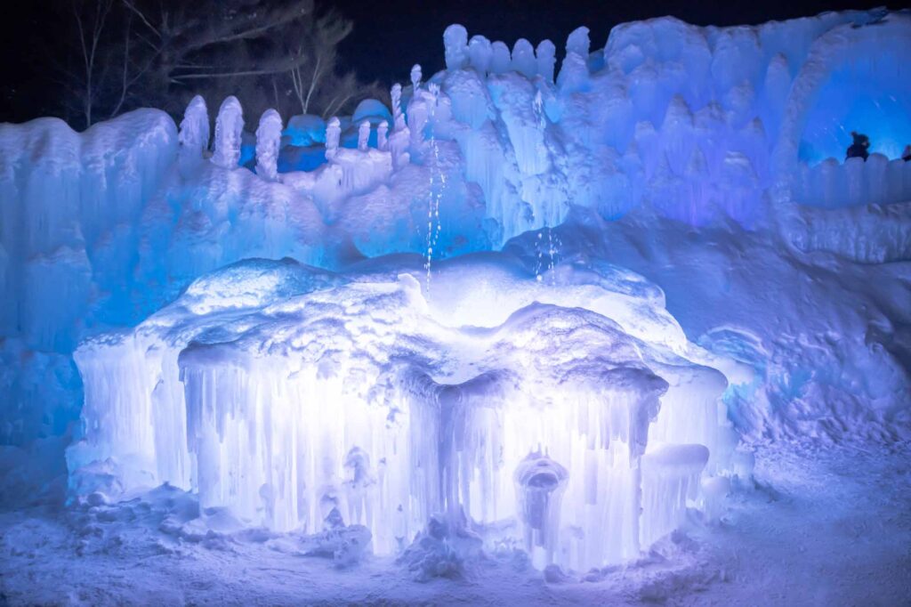 Discovering the awe-inspiring Ice Castles is one of the fun things to do in New Hampshire in winter
