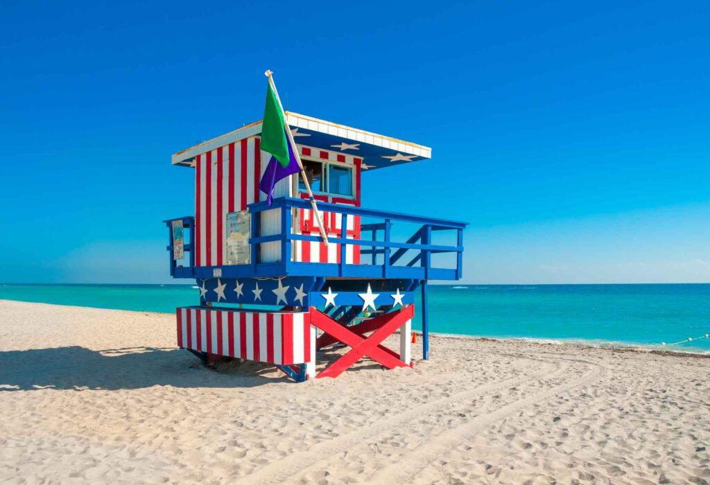 One of the best beaches in South Florida is South Beach, Miami
