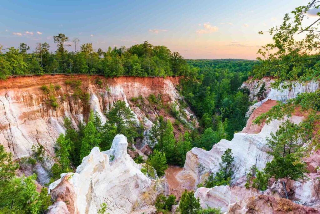 Providence Canyon State Park, Georgia is one of the best places to visit in March in the USA