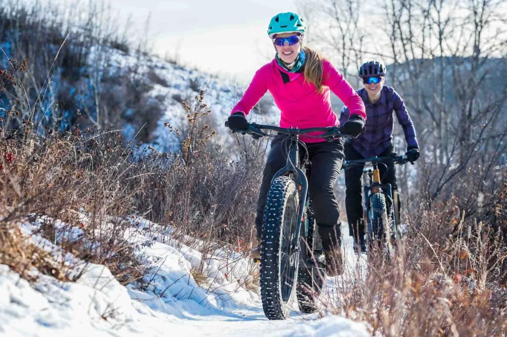 Traversing the snow on a Fat Bike is one of the fun things to do in New Hampshire in winter