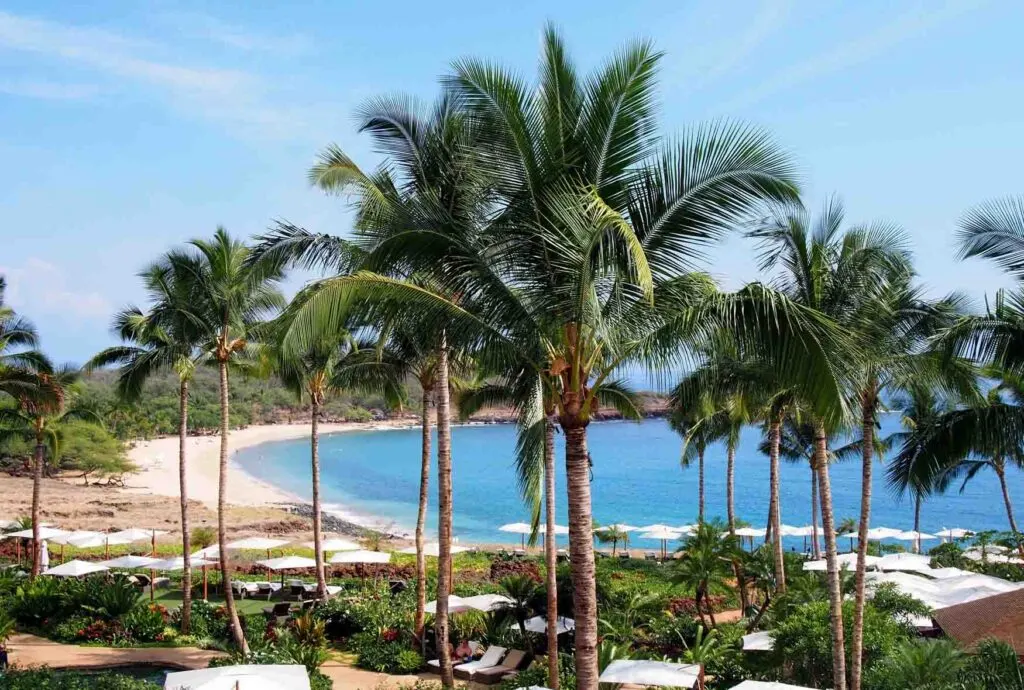 Hulopoe beach park on Lanai, Hawaii