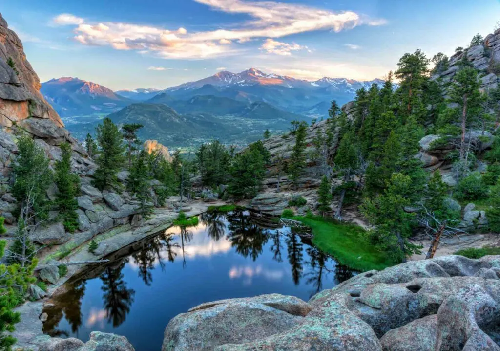 Serene Gem lake in Rocky Mountains, Colorado