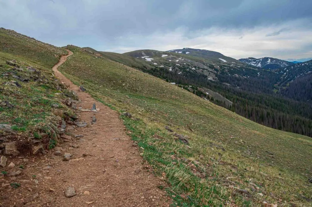 Mount Ida hiking trail in Rocky Mountains Colorado