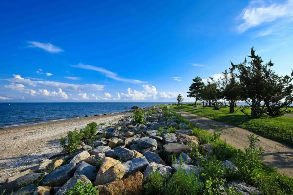 A beautiful path along Sherwood Island State Park