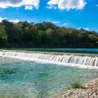 Awesome Short Waterfall at Five Mile Dam Park in San Marcos, TX