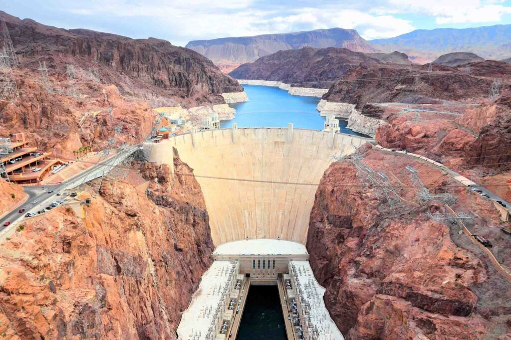 Magnificent view of Hoover dam in Arizona