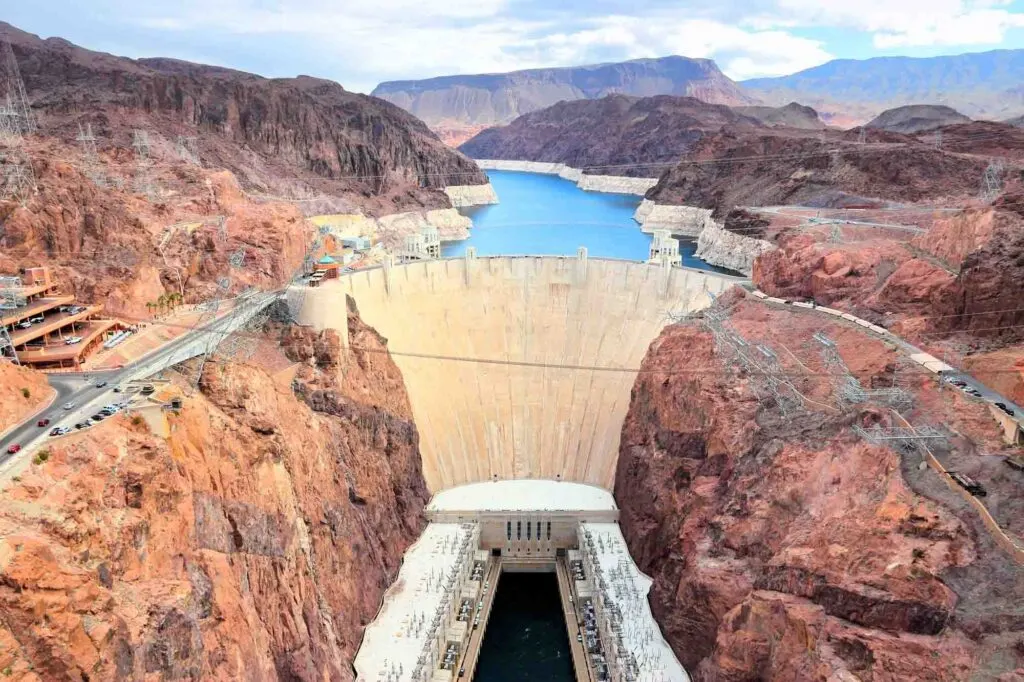 Magnificent view of Hoover dam in Arizona