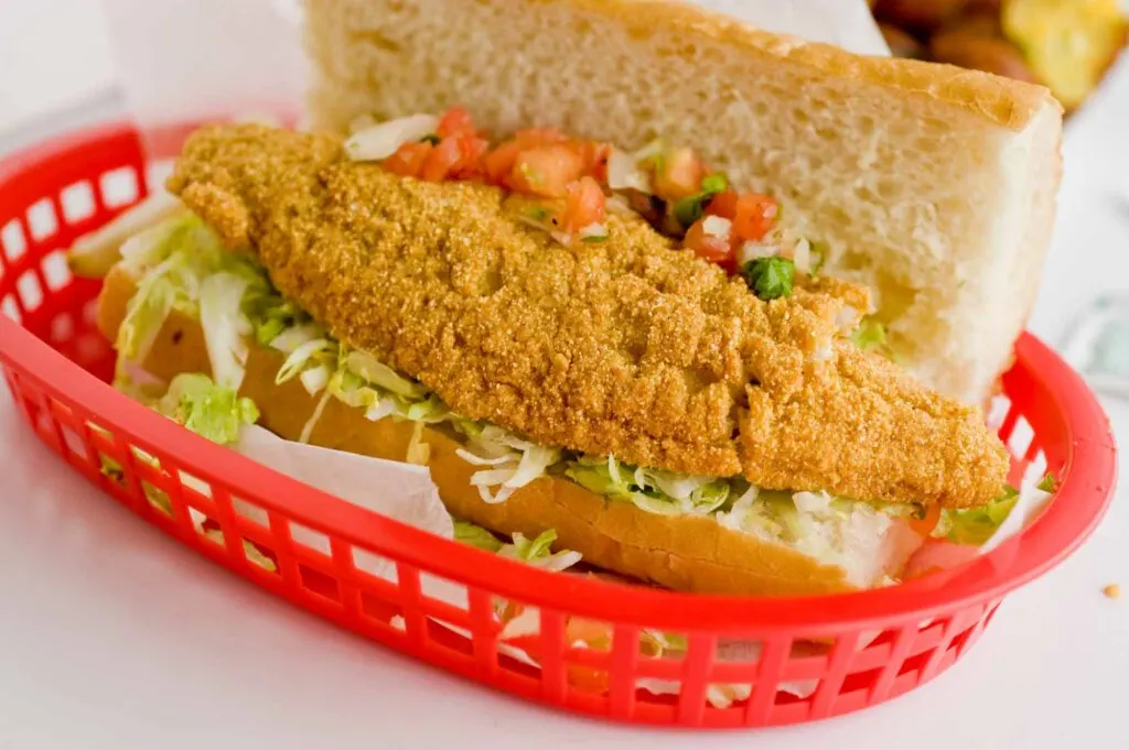 delectable po'boy - traditional New Orleans sandwich