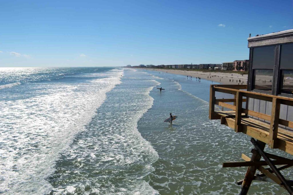 Cocoa beach is one of the closest beaches to Orlando that is very ideal family beach destination to visit.